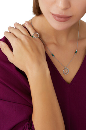 Heart On Biladi Pendant Necklace, 18k Yellow Gold & Diamond
